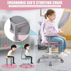 Sedia da scrivania per bambini regolabile in altezza Sedia da studio per bambini con rotelle con freno automatico Blu/Rosa