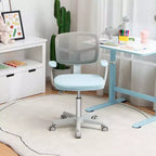 Sedia da scrivania per bambini regolabile in altezza Sedia da studio per bambini con rotelle con freno automatico Blu/Rosa