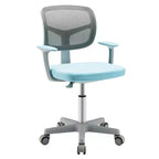 Costway Kids Desk Chair Adjustable Height Children Study Chair w/Auto Brake Casters Blue / Pink