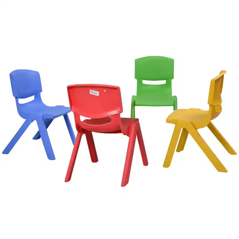 Set di 4 sedie in plastica per bambini impilabili Arredo colorato per gioco e apprendimento