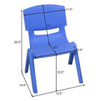 Set di 4 sedie in plastica per bambini impilabili Arredo colorato per gioco e apprendimento