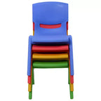 Set di 4 sedie in plastica per bambini impilabili Arredo colorato per gioco e apprendimento
