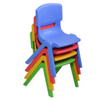 Set di 4 sedie in plastica per bambini impilabili Arredo colorato per gioco e apprendimento