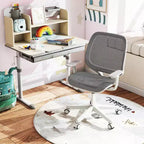 Sedia da scrivania girevole per bambini in rete, sedia da computer per bambini con altezza regolabile Blu/Rosa/Viola