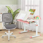 Sedia da scrivania girevole per bambini in rete, sedia da computer per bambini con altezza regolabile Blu/Rosa/Viola