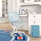 Sedia da scrivania girevole per bambini in rete, sedia da computer per bambini con altezza regolabile Blu/Rosa/Viola