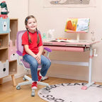 Sedia da scrivania girevole per bambini in rete, sedia da computer per bambini con altezza regolabile Blu/Rosa/Viola