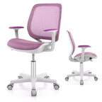 Sedia da scrivania girevole per bambini in rete, sedia da computer per bambini con altezza regolabile Blu/Rosa/Viola