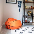 Poltrona Sacco a Forma di Palla Sportiva, Morbida in Poliestere, per Bambini