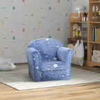 Divanetto per Bambini, Mini Divano per Neonati con Stelle Fluorescenti e Struttura in Legno, Rivestito in Tessuto per Bambini da 18 a 36 Mesi