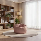 Pouf rotondo in vinile per bambini
