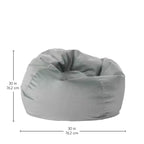 Pouf rotondo vellutato per bambini